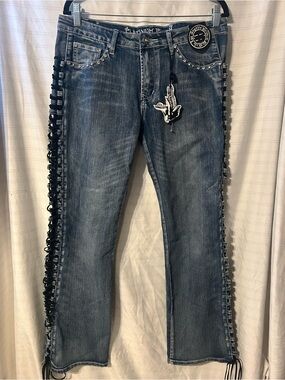 Platinum Plush Denim Rock Y2K Jeans